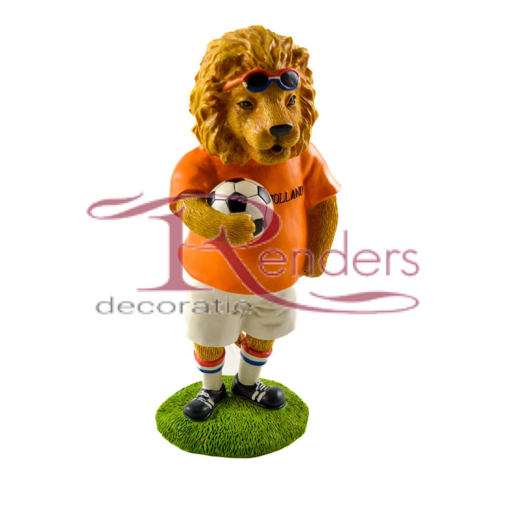 Beeld Holland leeuw met bal