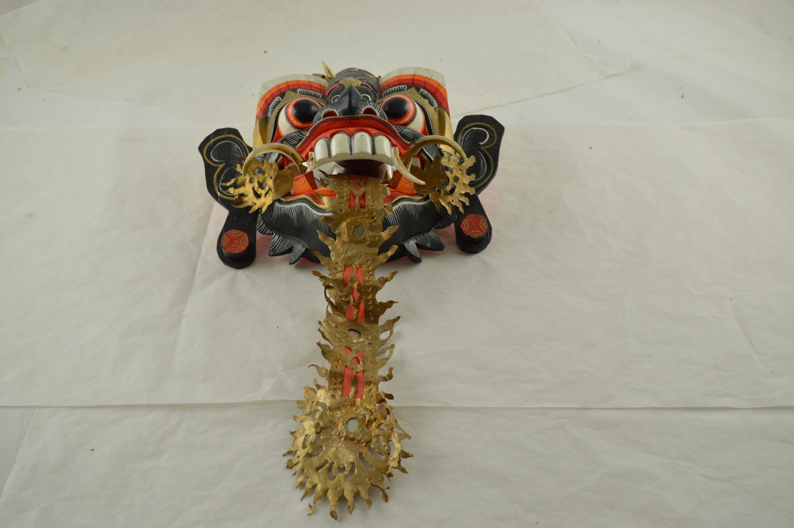 Traditioneel houten Bali Rangda masker - Afbeelding 2