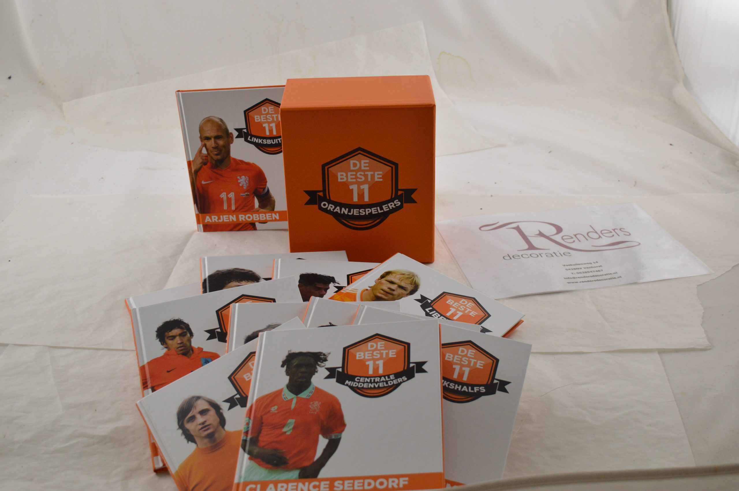 Luxe opberg cassette voetbalboekenserie De Beste 11 van Oranje